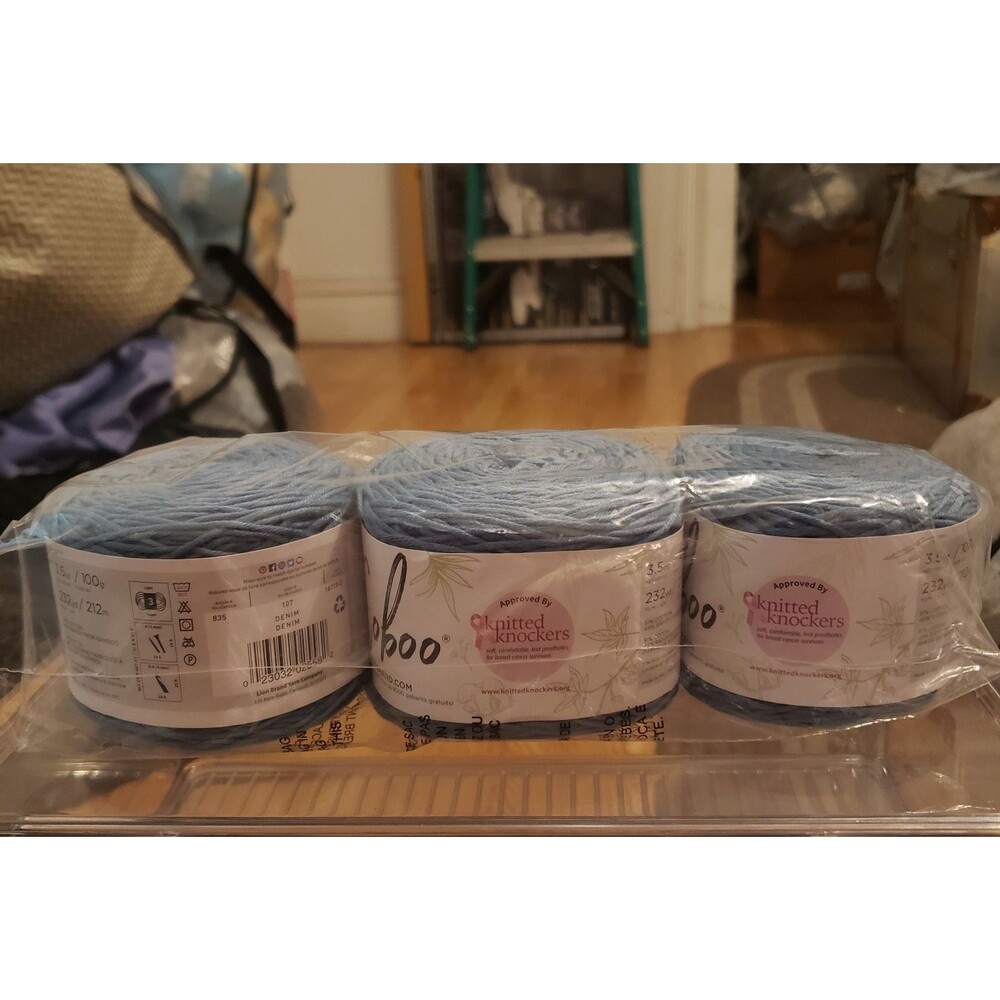 NWT 3X Coboo Yarn Skein Denim Blue